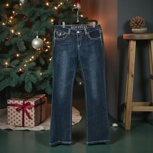 MISS‎ CHIC WOMEN'S BOOTCUT BLUE JEANS 9 WITH BLING